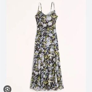 Abercrombie & Fitch Black Floral Maxi Dress